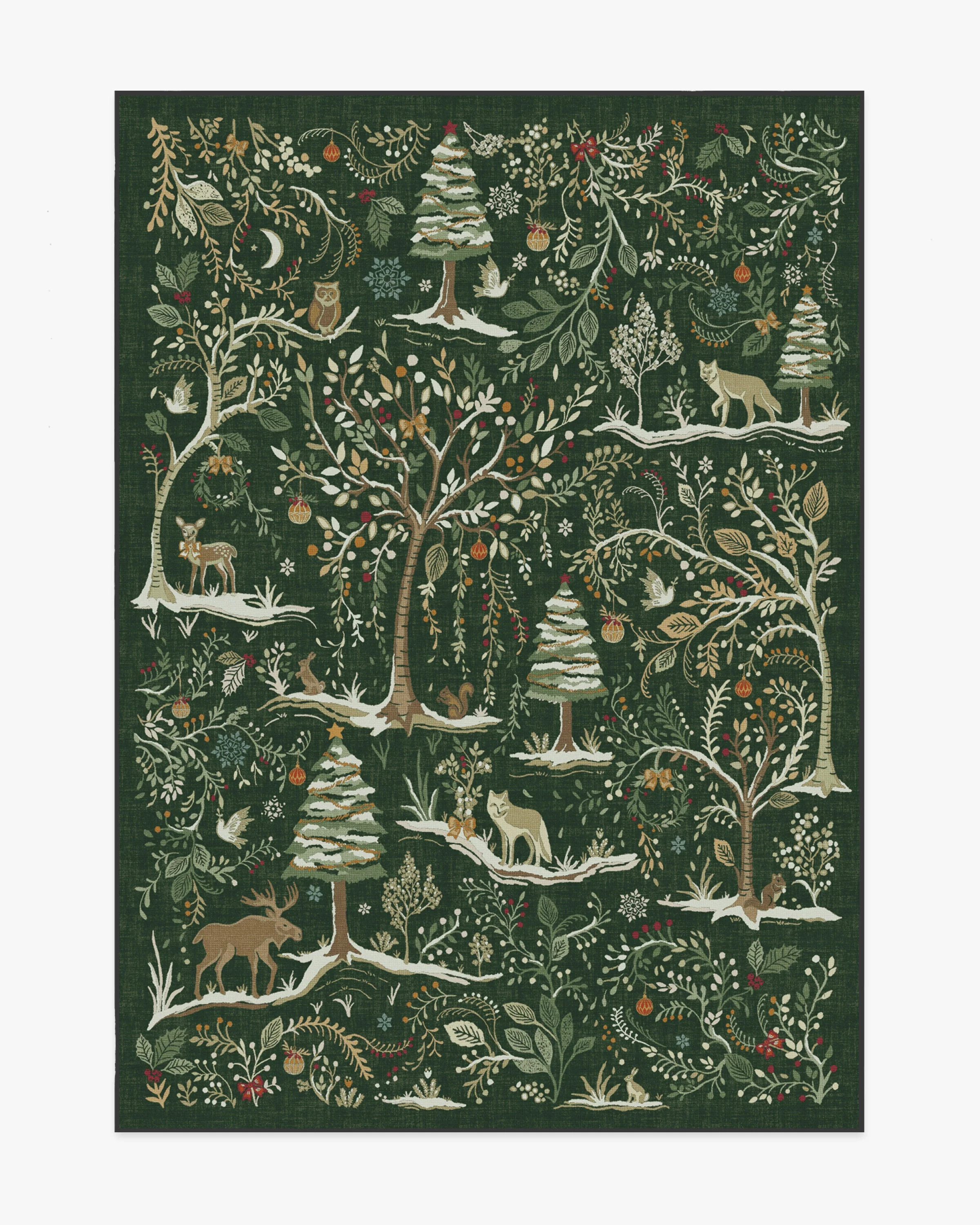 Elwood Forest Green Flatwoven Rug | Ruggable