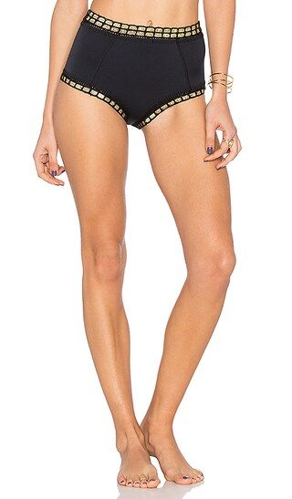 KIINI Chacha High Rise Bottom in Black & Gold | Revolve Clothing