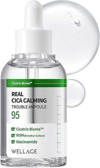 WELLAGE Real Cica Calming Trouble Ampoule - Korean Skincare Soothing Serum, Madecassoside Centell... | Amazon (US)