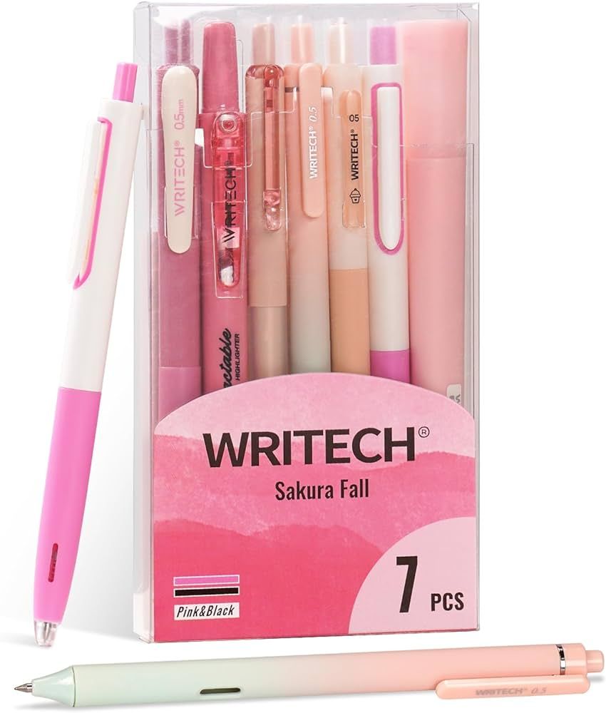 WRITECH Gel Pens Journaling Highlighters: Journal Set Aesthetic Assorted Pastel Color Ink 0.5mm F... | Amazon (US)