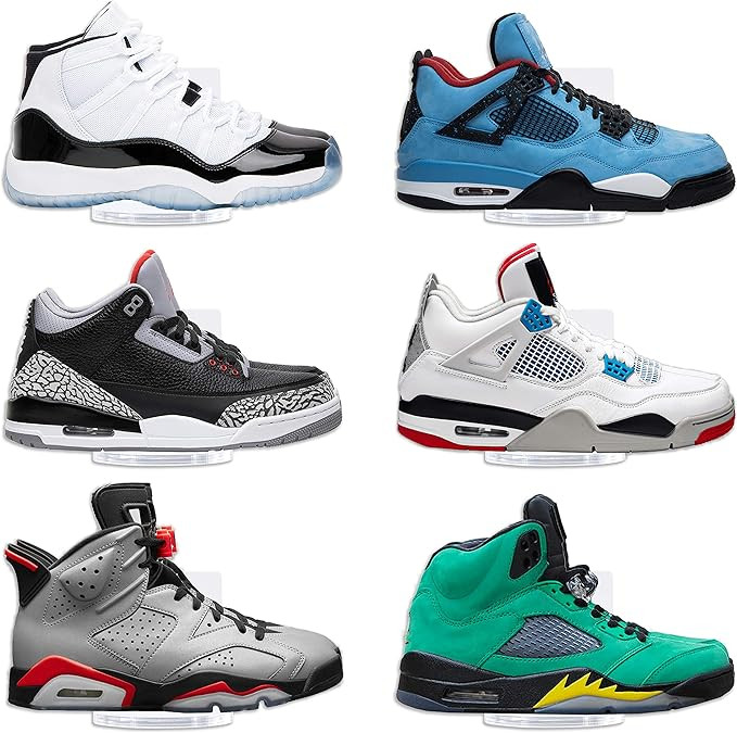 X-FLOAT Clear Floating Sneaker Shelves (Wall Mounted) for Displaying Shoes (Set of 6) | Amazon (US)