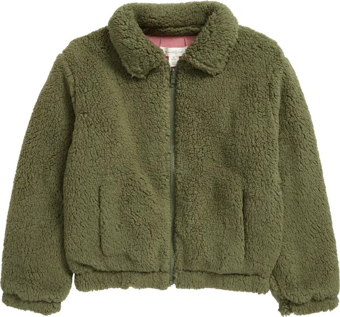 Treasure & Bond Kids' Reversible Fleece Bomber Jacket | Nordstrom | Nordstrom