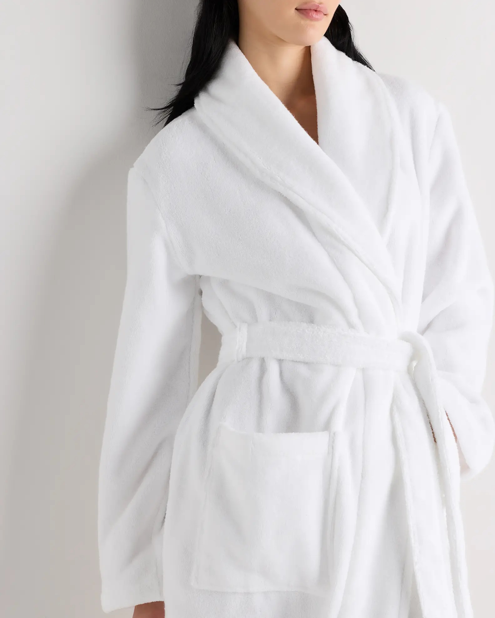 Plush Turkish Cotton Terry Robe in White | Quince