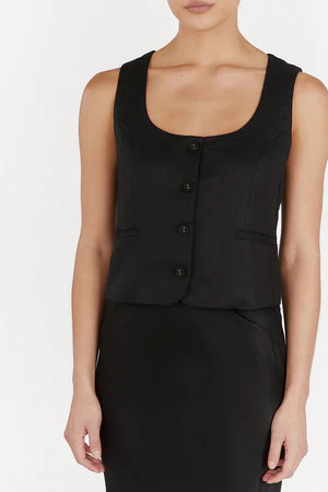 CHARLI BLACK SATIN MAXI SKIRT | DISSH