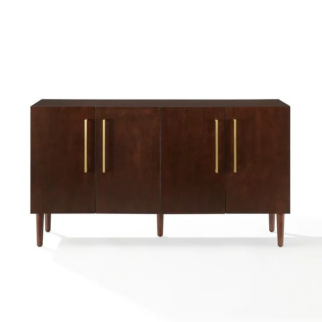 Crosley Furniture Everett 2 Large Cabinets Modern Wood Sideboard in Mahogany | Walmart (US)