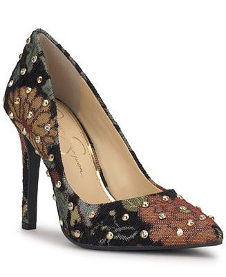 Jessica Simpson Women's Cassani Studded Pointed-Toe Pumps - Macy's | Macy's