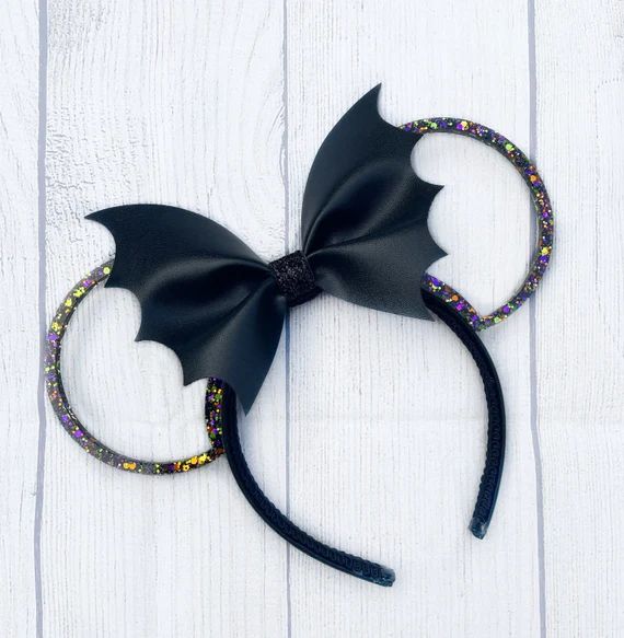 Frickin Bats! Minnie Ears, Bat Bow Minnie Ears, Halloween Minnie Ears, Resin Minnie Ears, Hoop Mi... | Etsy (US)