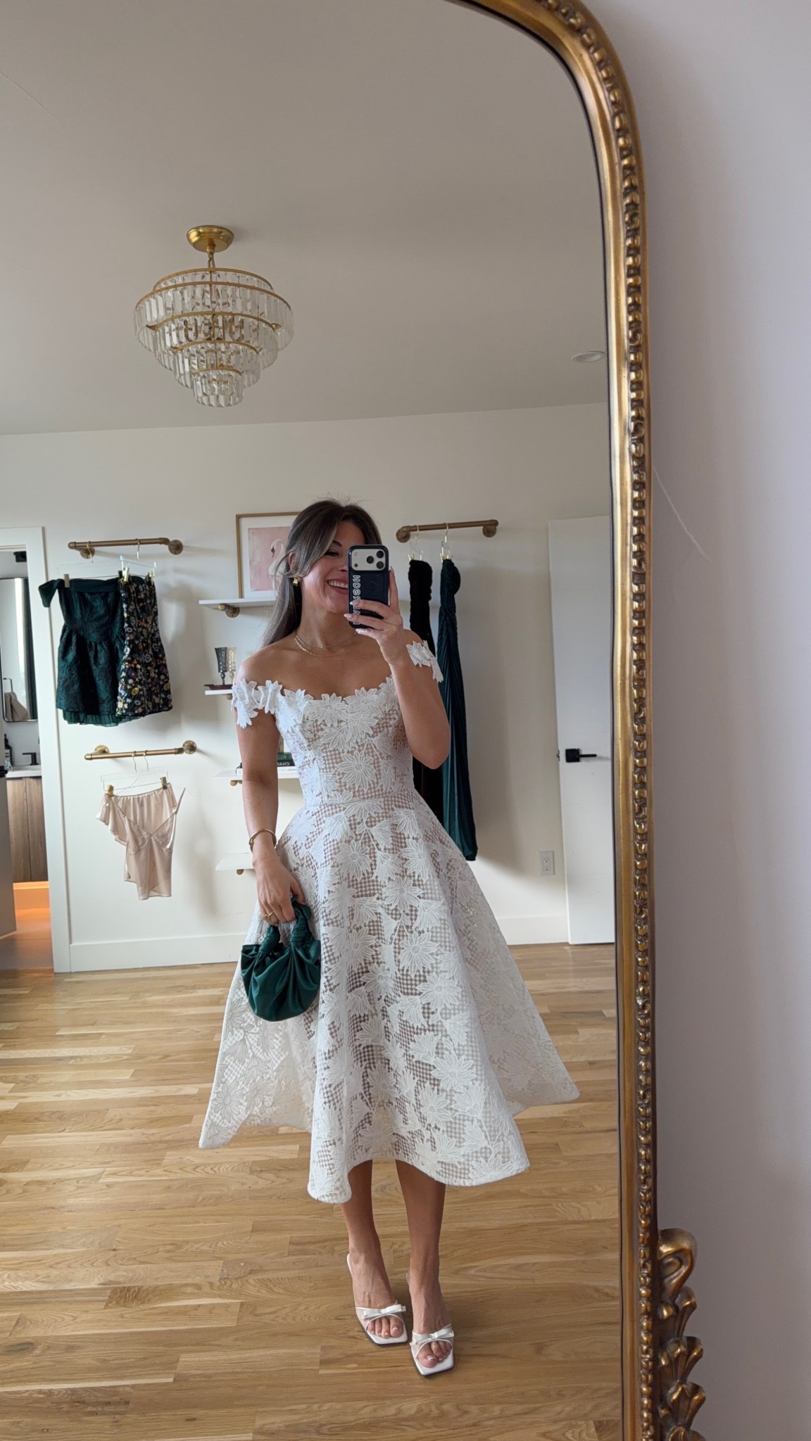 White lace floral off the shoulder midi bridal event dress 

Electric picks code: emerson20

I always size down in helsi dresses

Wedding
Formal event
Lace
Floral
Bridal
Bride event
Bachelorette
Bridal shower


#LTKSeasonal #LTKWedding #LTKgrwm