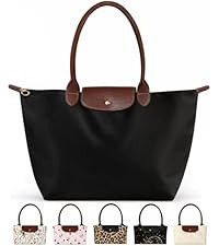Amazon.com: Miss Adola Nylon Tote Bag for Women - Lightweight Foldable Tote Bag with Large Capaci... | Amazon (US)