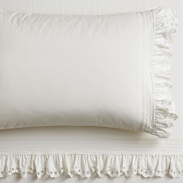 LoveShackFancy Eyelet Ruffle Sheet Set | Pottery Barn Teen