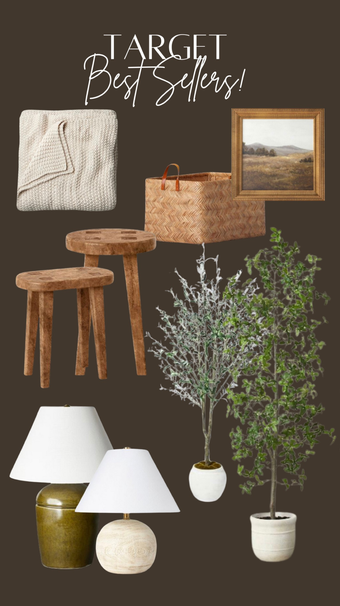 Target finds! Small wood stool back in stock (finally!) faux trees. Lamp. Studio McGee. Favorite casaluna chunky throw

#LTKhome #LTKsalealert