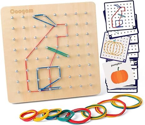 Coogam Wooden Geoboard Mathematical Manipulative Material Array Block Geo Board – Graphical Edu... | Amazon (US)