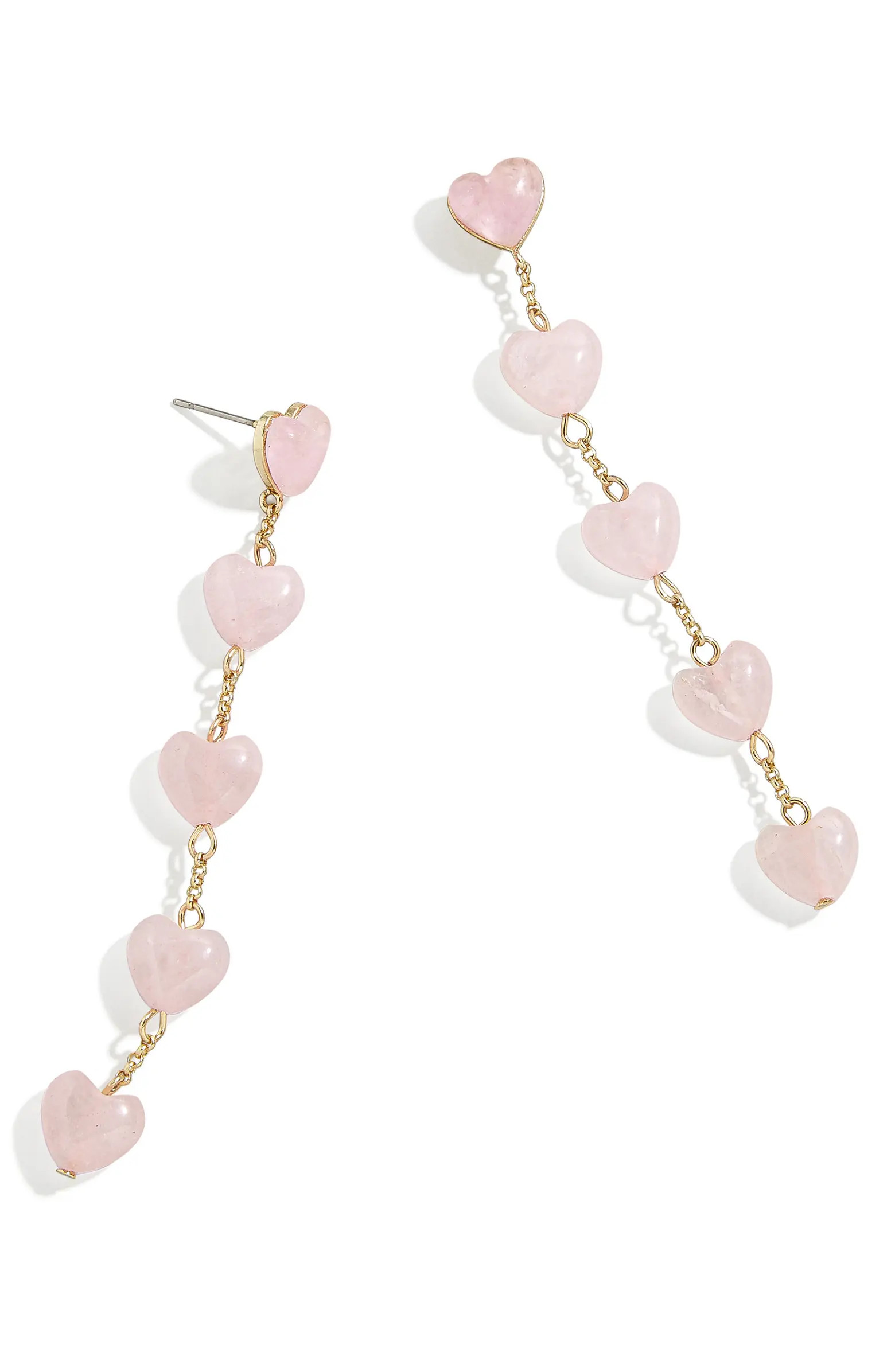 Juno Rose Quartz Linear Drop Earrings | Nordstrom