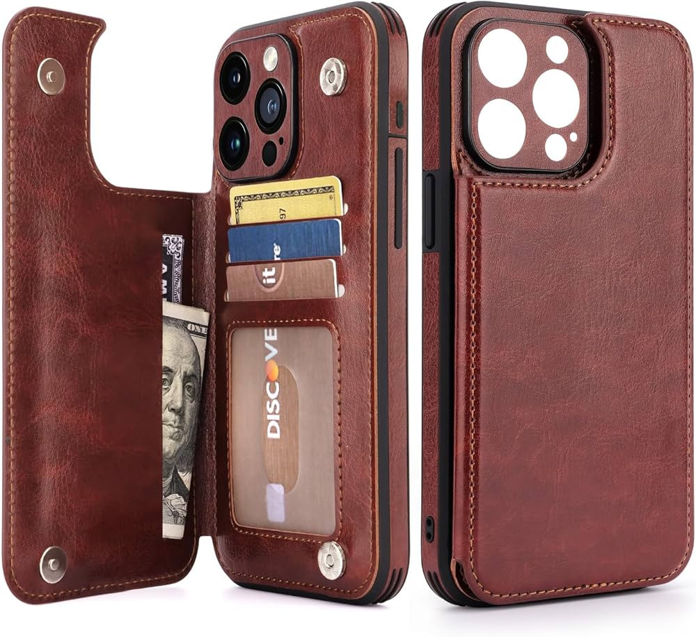 Cardpakee Wallet Phone Case for iPhone 15 Pro Max Case with Card Holder, Flip Cell Phone Cases fo... | Amazon (US)