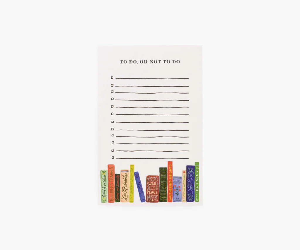 Checklist Notepad - To Do or Not To Do | Rifle Paper Co.