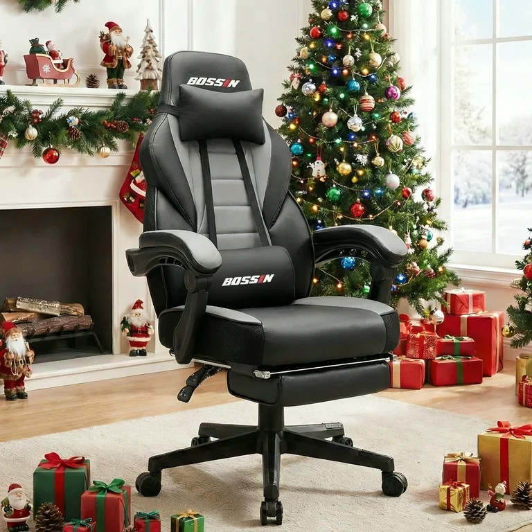Waleaf Silla Gaming con Reposapiés, Silla Gamer Ergonómica para Adulto con Masaje Lumbar | Walmart (US)