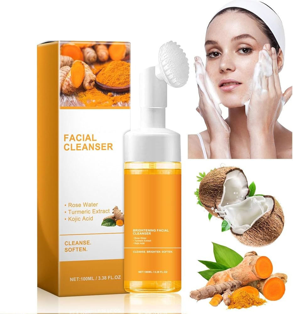 Turmeric Facial Cleanser, Turmeric Face Wash, Turmeric Foaming Facial Cleanser, Turmeric Facial W... | Amazon (US)