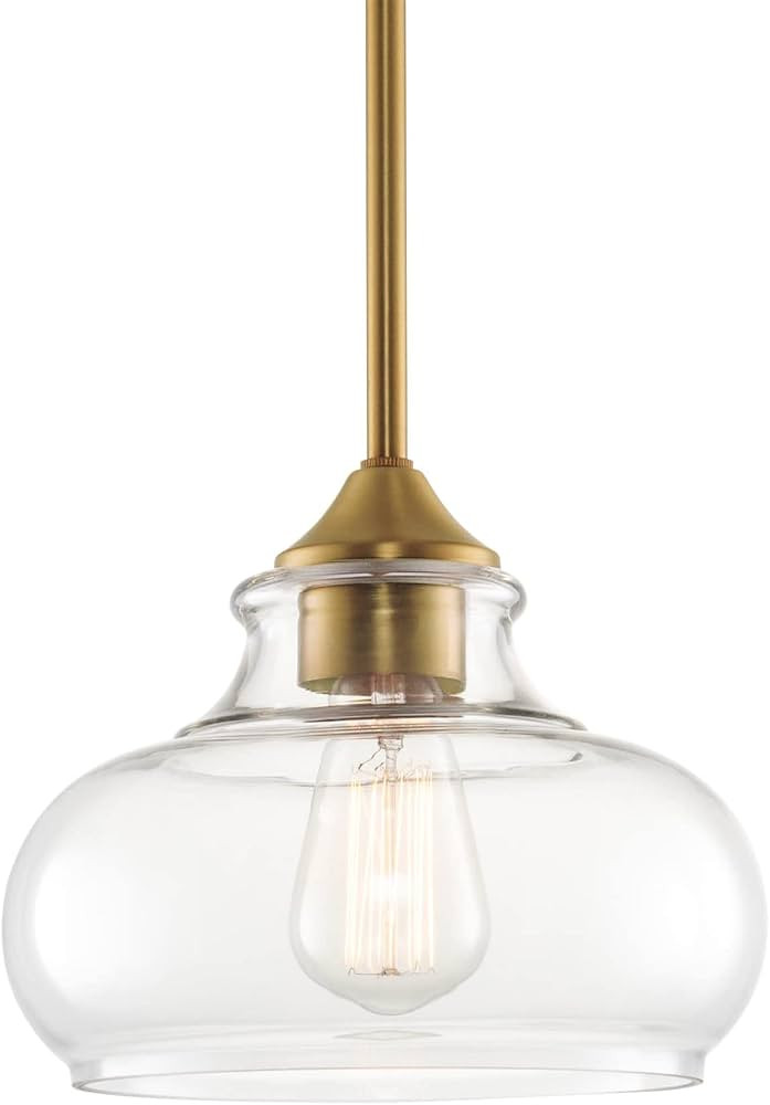 Kira Home Harlow 9" Modern Schoolhouse Pendant Light for Ktichen Island | Amazon (US)