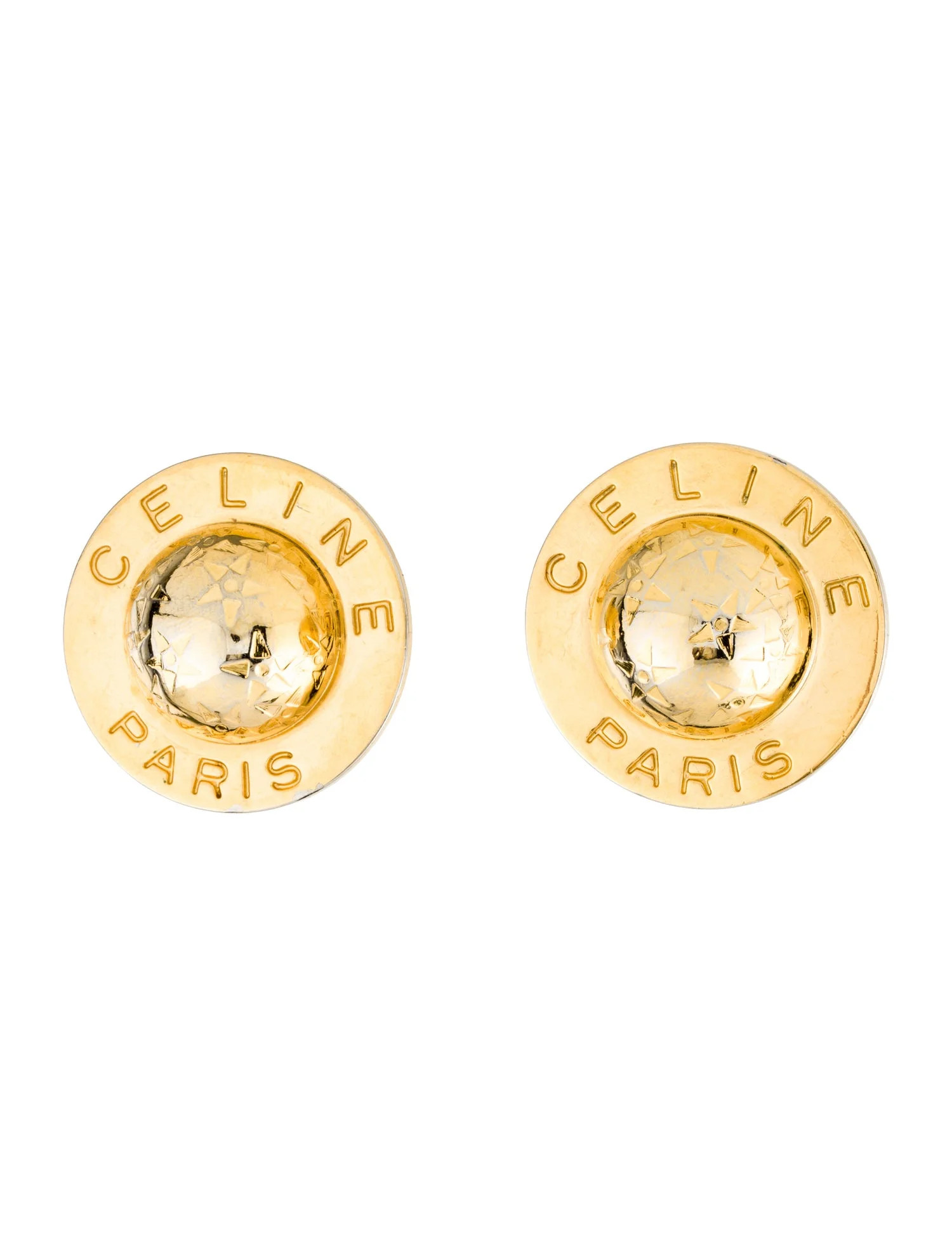 Celine Star Logo Clip On Earrings - Clip-On, Earrings - CEL382258 | The RealReal | The RealReal
