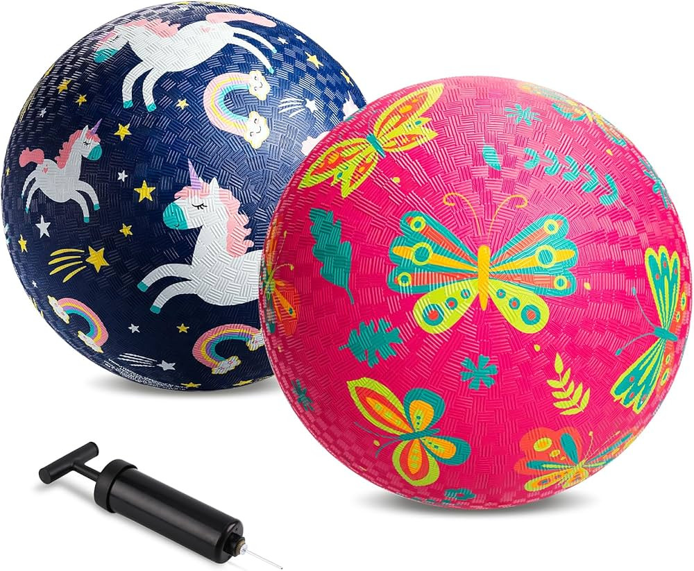 Cartoon Playground Balls Toddlers, 8.5" Rubber Kickballs,Outdoor/Indoor Ball Game for Kids, for B... | Amazon (US)