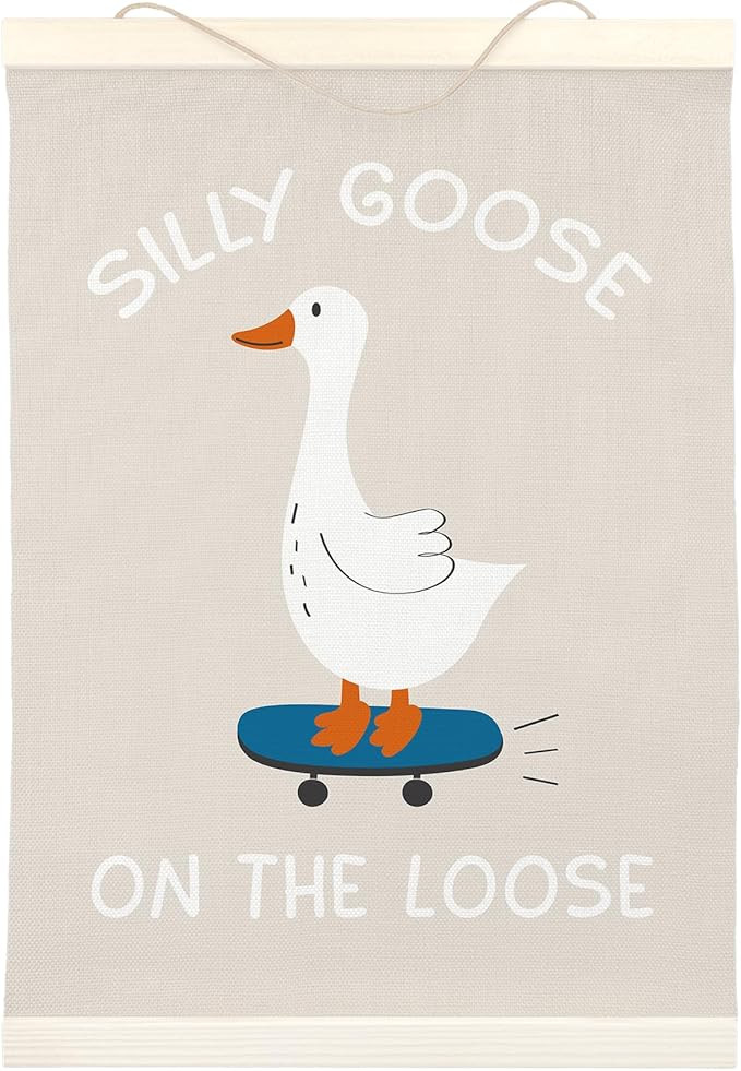 LKETW Silly Goose on The Loose Poster Hanger Frame 12x16 inch, Preppy Goose Wall Art for Girls Co... | Amazon (US)