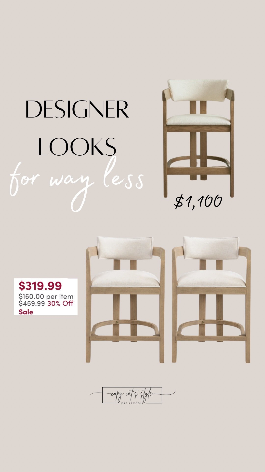Designer looks for way less. Bar stools, Wayfair bar stools, affordable bar stools, Arhaus stool, Rodin stool

#LTKHome #LTKSaleAlert