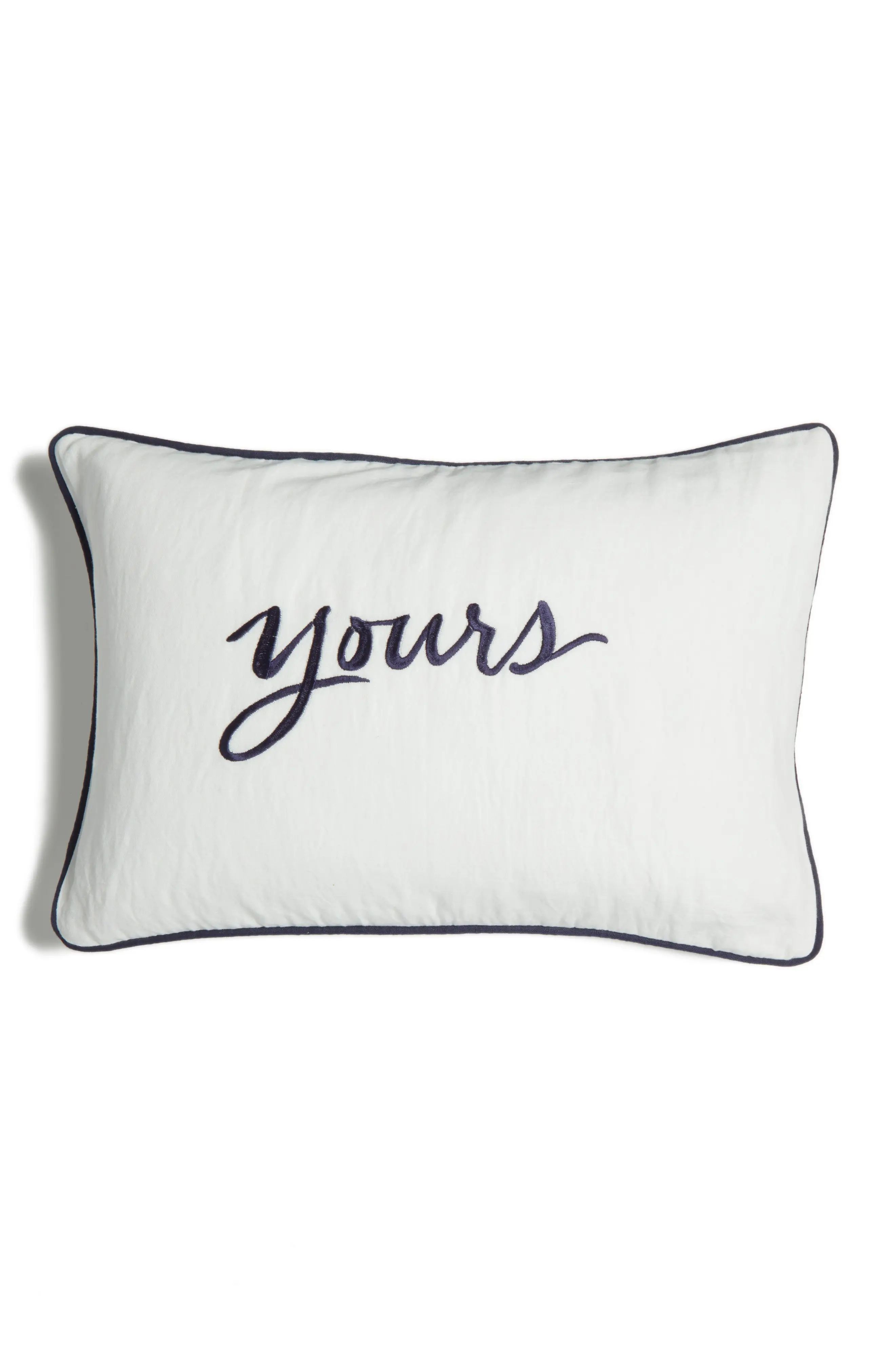 mine/yours accent pillow | Nordstrom