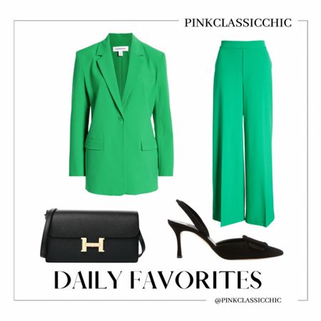 Green outfit, green blazer, green pants, Manolo blahnik, Constance wallet, Constance bag, work outfits, work looks 

#LTKworkwear #LTKFind #LTKstyletip