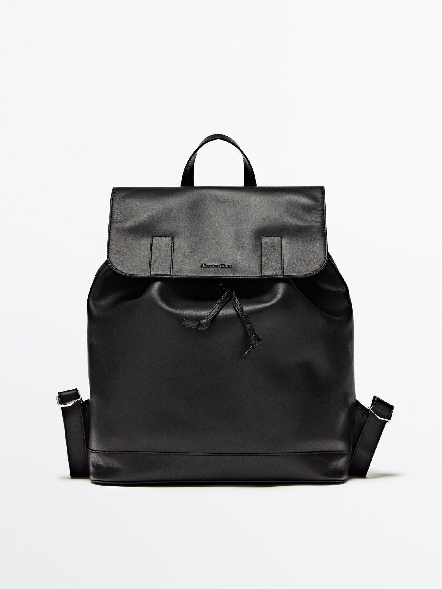 Black leather backpack Limited Edition | Massimo Dutti (US)