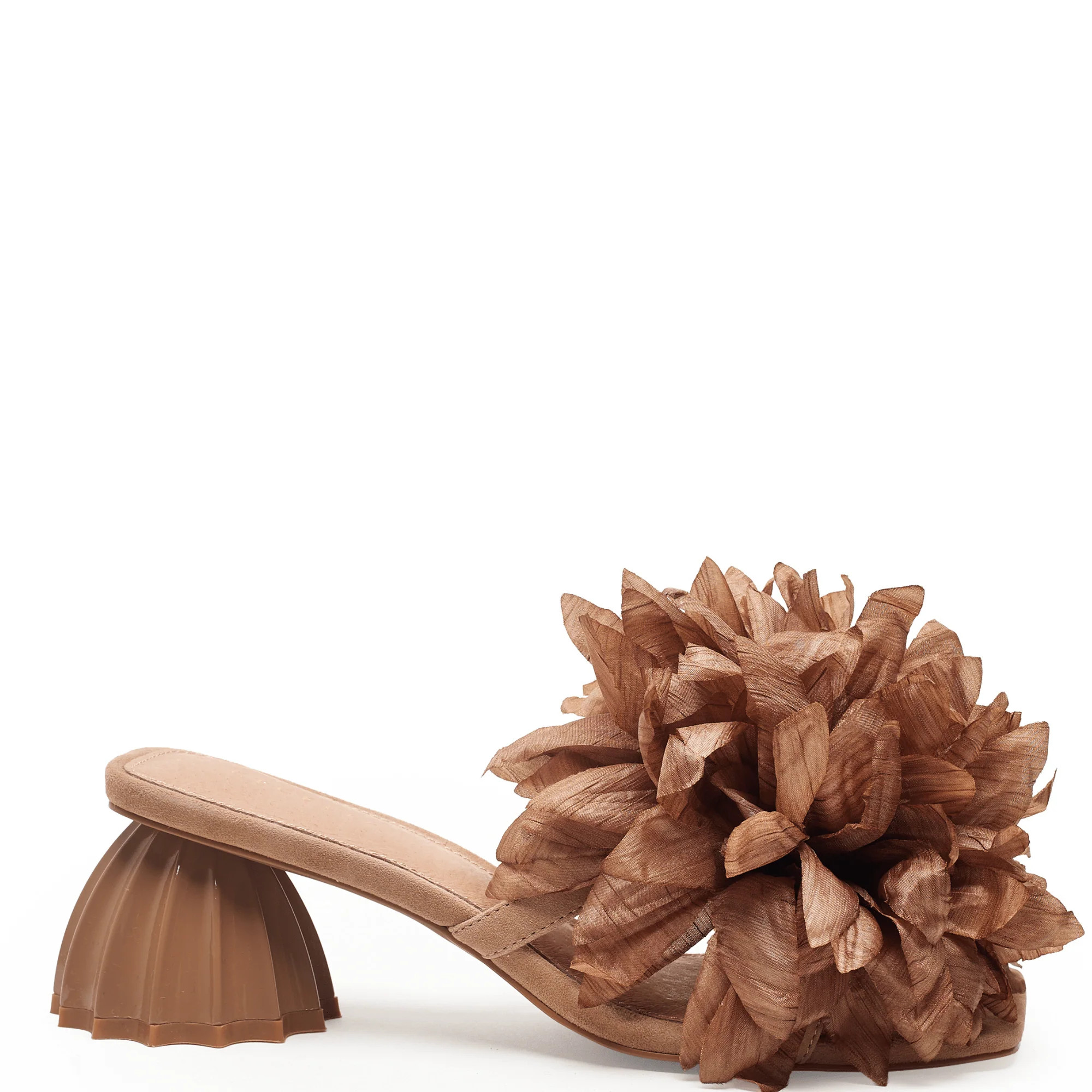 CECELIA NEW YORK - DAHLIA - STATEMENT SLIDE WITH FLOWER - TAUPE | Cecelia New York