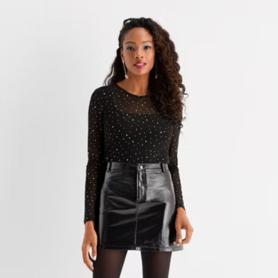 new!Jingle Ball Womens Round Neck Long Sleeve Bodysuit | JCPenney