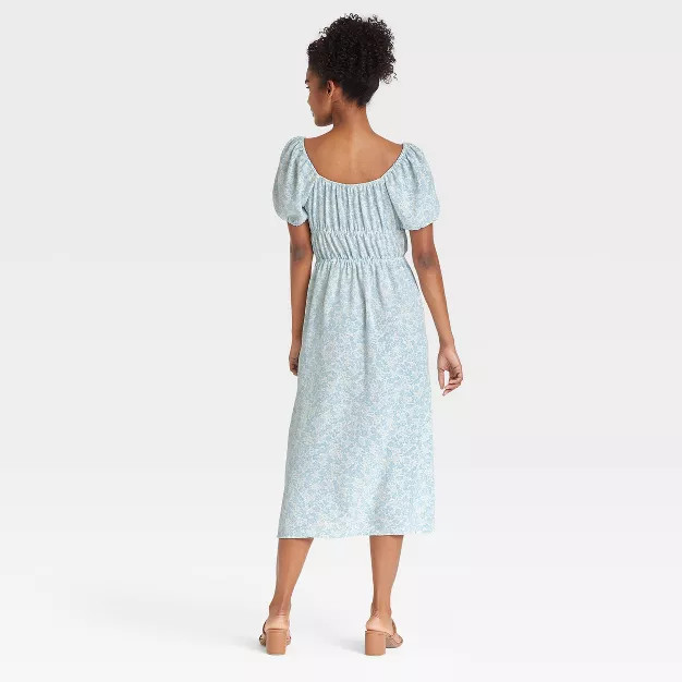Women's Puff Short Sleeve Smocked Dress - Who What Wear™ | Target