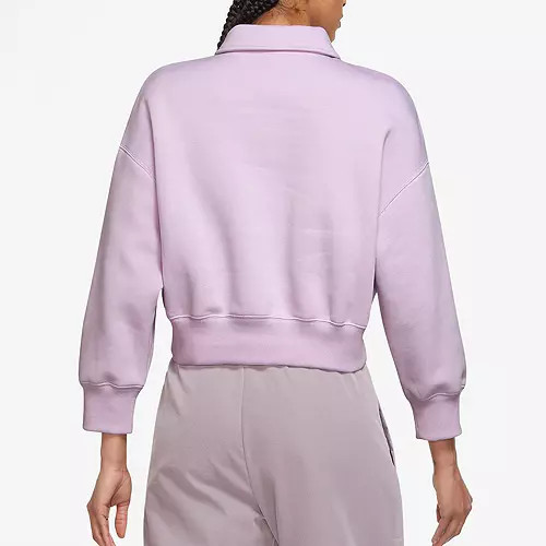 Nike Women's Sportswear Phoenix Fleece 3/4-Sleeve Crop Polo Sweatshirt | Dick's Sporting Goods