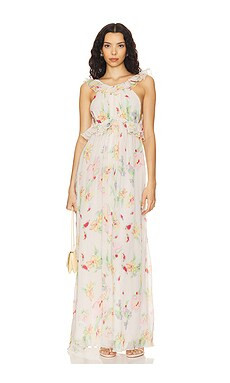 For Love & Lemons Abby Maxi Dress in Multi from Revolve.com | Revolve Clothing (Global)