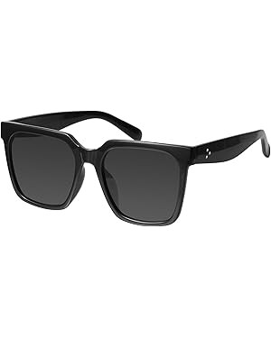 Amazon.com: mosanana Oversized Square Sunglasses for Women Big Large Wide Ladies Dark Frame Trend... | Amazon (US)