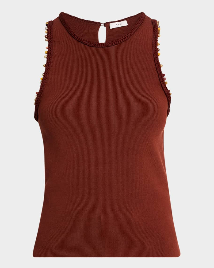 Nelly Bead-Trim Tank Top | Neiman Marcus