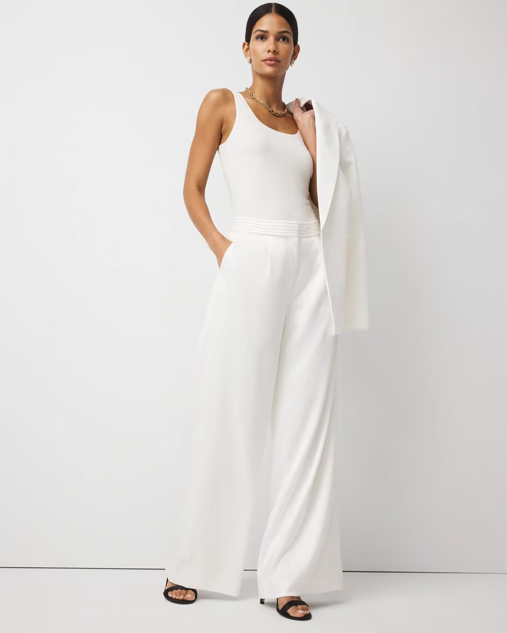 Satin Ultra Wide Leg Pant | White House Black Market | White House Black Market