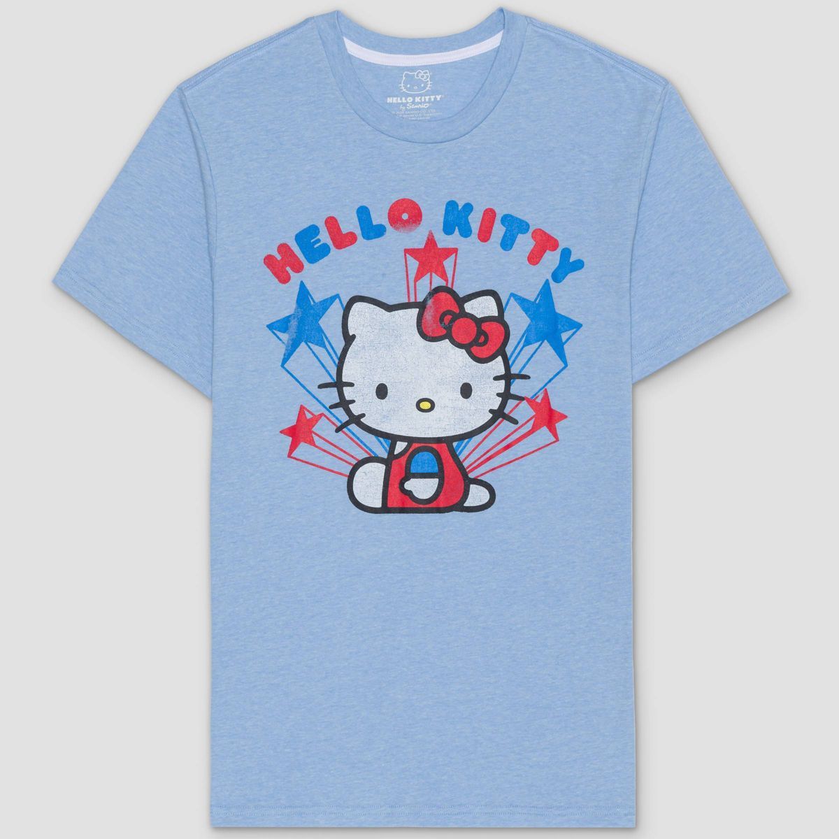 Men's Hello Kitty USA Short Sleeve Graphic T-Shirt - Blue | Target