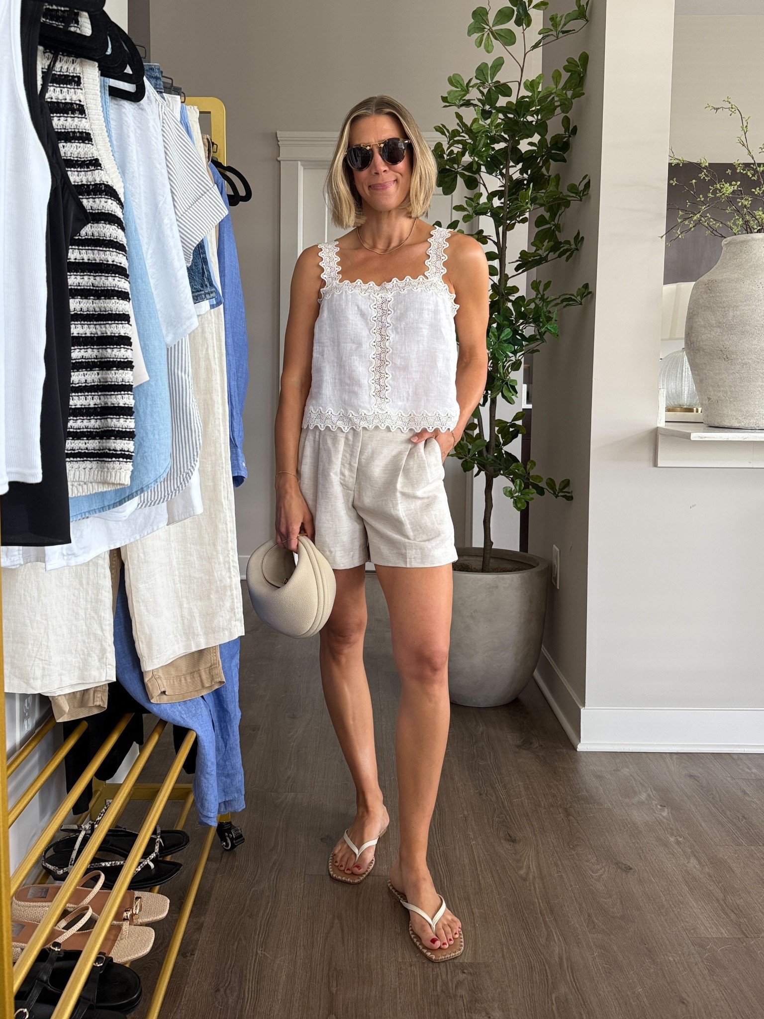 Wearing 4 linen shorts, XS linen tank, sandals tts

#LTKStyleTip #LTKFindsUnder100 #LTKFindsUnder50