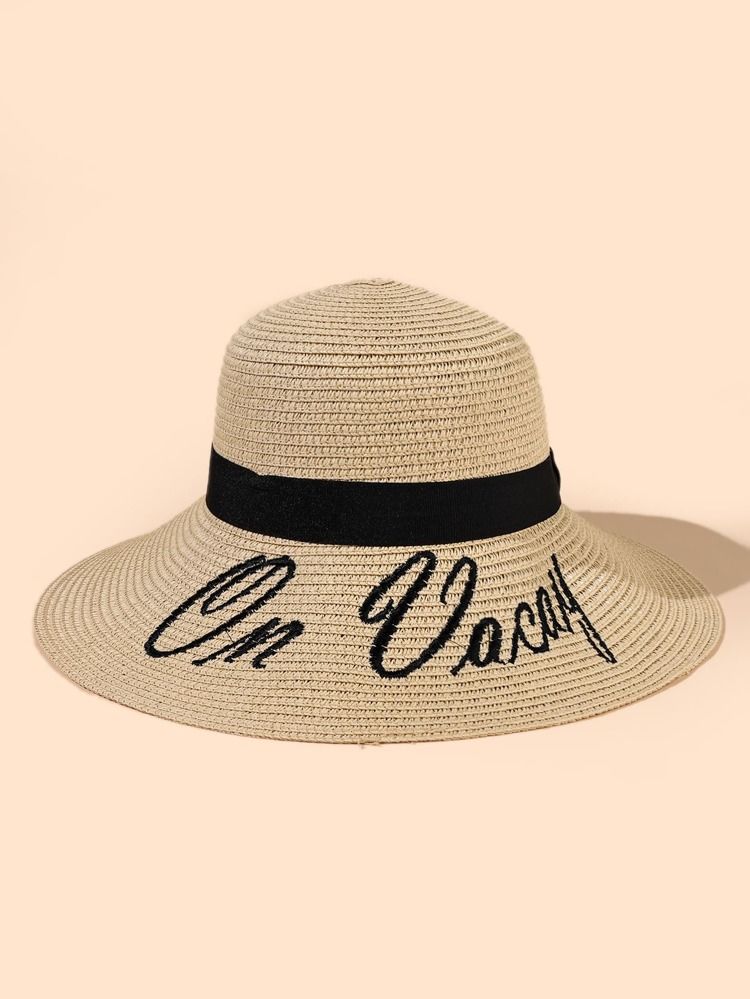 Embroidery Detail Sun Hat | SHEIN