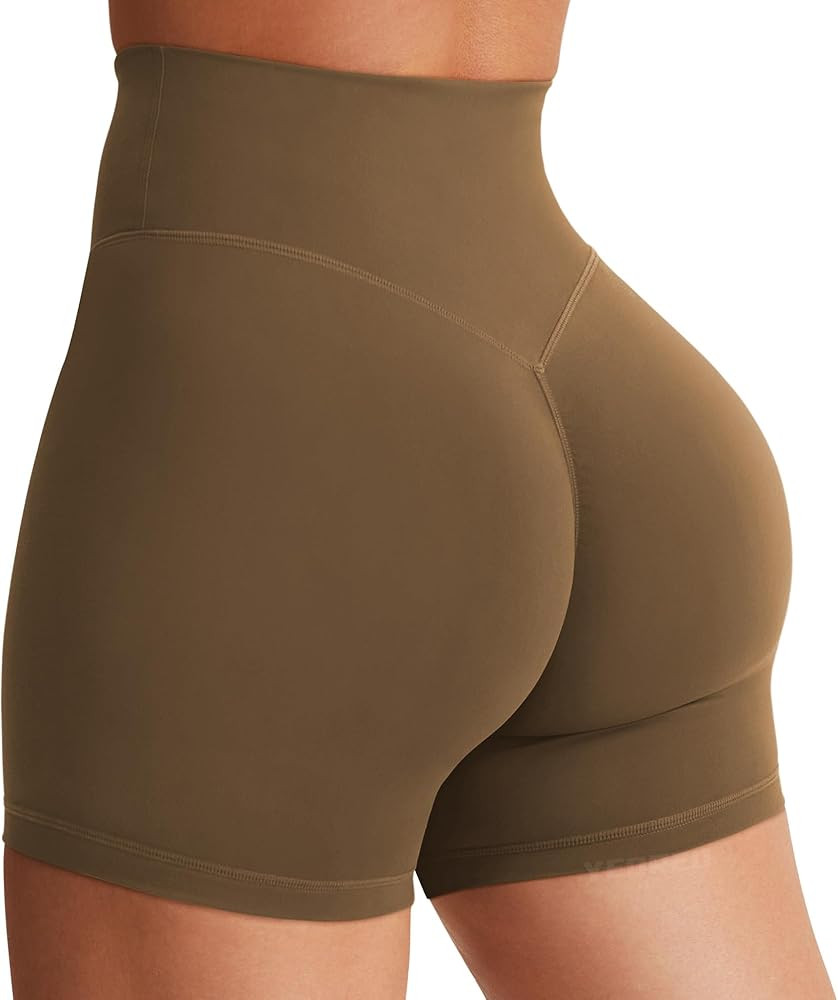 YEOREO Women's Biker Shorts 4.5" / 6" Workout Gym Shorts Craze High Waist Tummy Control Hidden Sc... | Amazon (US)
