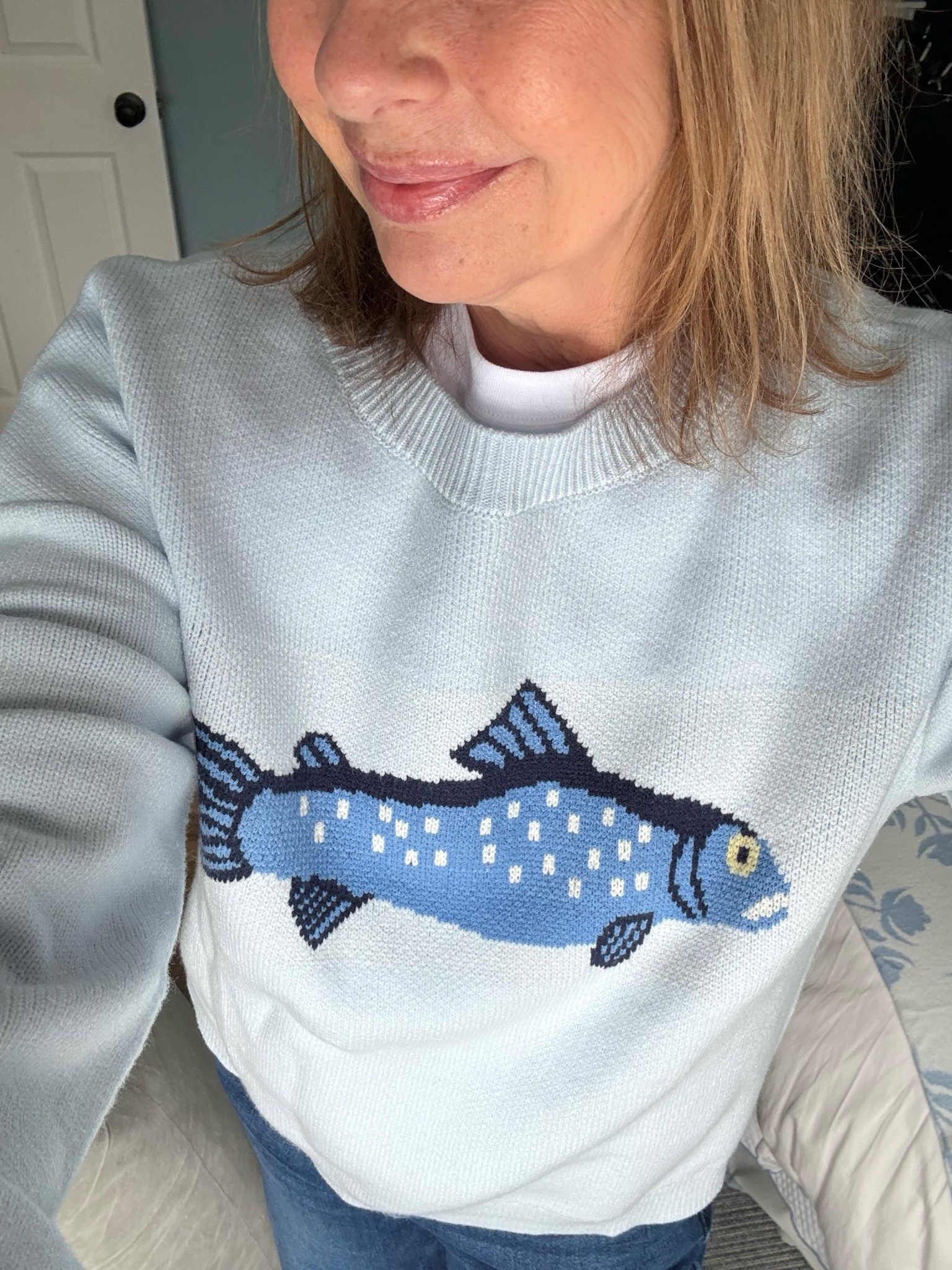 The cutest Amazon sweater  I will be wearing on repeat 💙