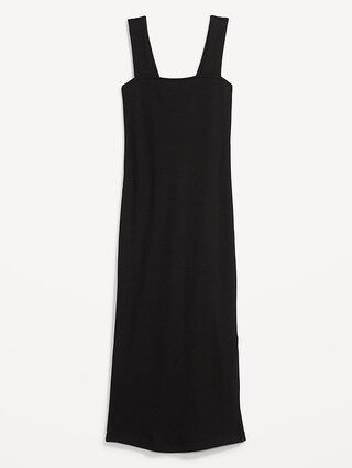 Fitted Sleeveless Rib-Knit Midi Dress for Women | Old Navy (US)