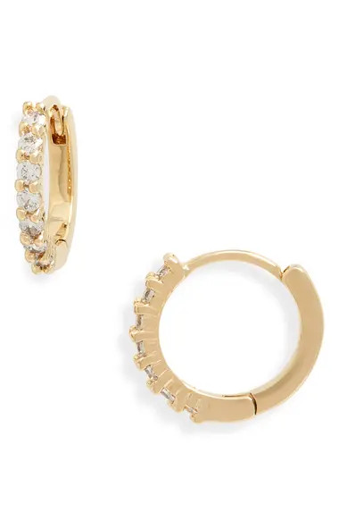 Nordstrom Crystal Huggie Hoop Earrings | Nordstrom