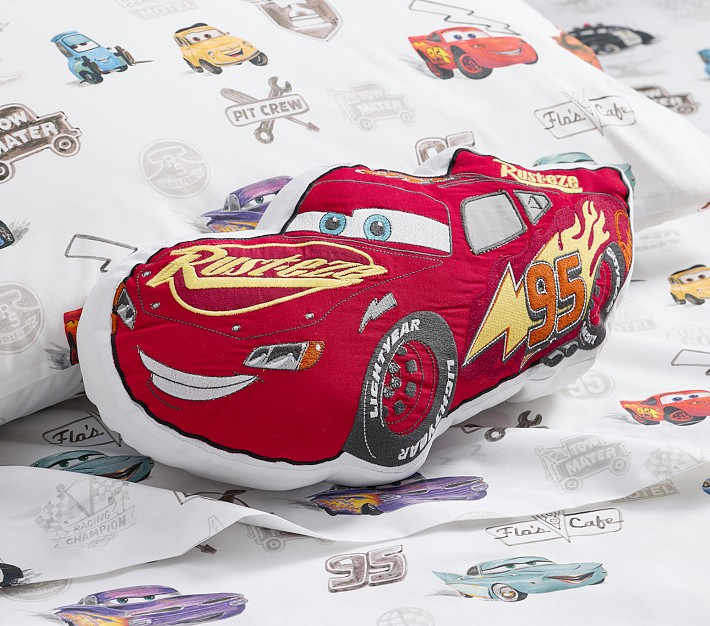Disney and Pixar <i>Cars</i> Lightning McQueen Pillow | Pottery Barn Kids