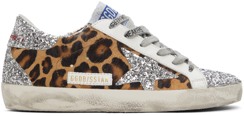 Silver Leopard Super-Star Sneakers | SSENSE
