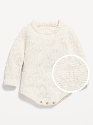 Long-Sleeve Textured-Knit Romper for Baby | Old Navy (US)