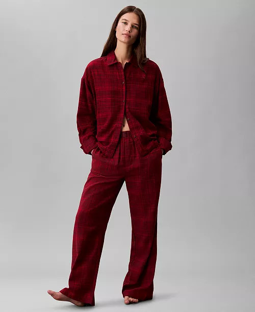 Women's Plaid Sleep Shirt and Pants Sold Seperates | Macy's
