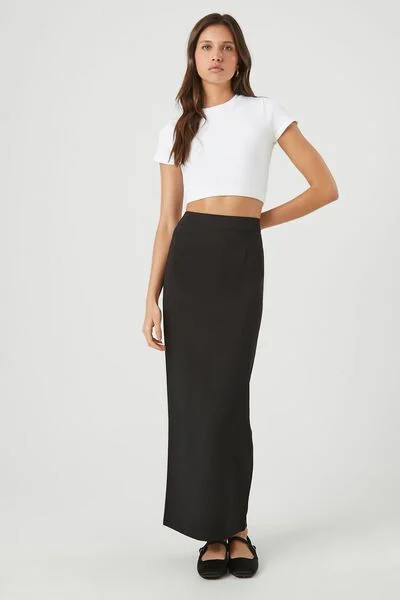 Zip-Slit Maxi Skirt | Forever 21