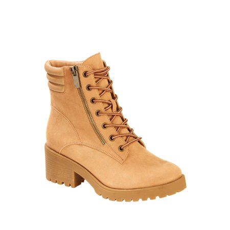 Scoop Fallon Microsuede Lug Sole Lace-up Boot | Walmart (US)